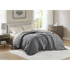 Twin Microfiber Blanket, Polyester Fill, Satin Trim, Charcoal Gray