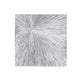 Wall Art, Abstract Sunburst Style, 30x30 Hand Painted Silver Resin