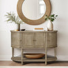 Accent Cabinet, 4 Doors w Lower Open Shelf, Reclaimed Wheat Brown