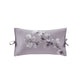 Lumbar Accent Pillow, Sakura Embroidery 12x20 Lilac Cotton Percale