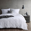 Queen Oversized Comforter, Nylon, Diamond Quilting, White