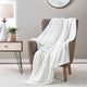 60 x 50 Throw Blanket, Heated, Fleece and Sherpa Fabric, Ivory