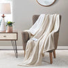 60 x 50 Throw Blanket, Heated, Fleece and Sherpa Fabric, Tan Brown