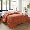 Twin XL Size Blanket, 10 Heating Function, Faux Feathersofa, Rust