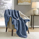 Heat Throw with 3 Heat Settings, Variegated Front, Blue Sherpa