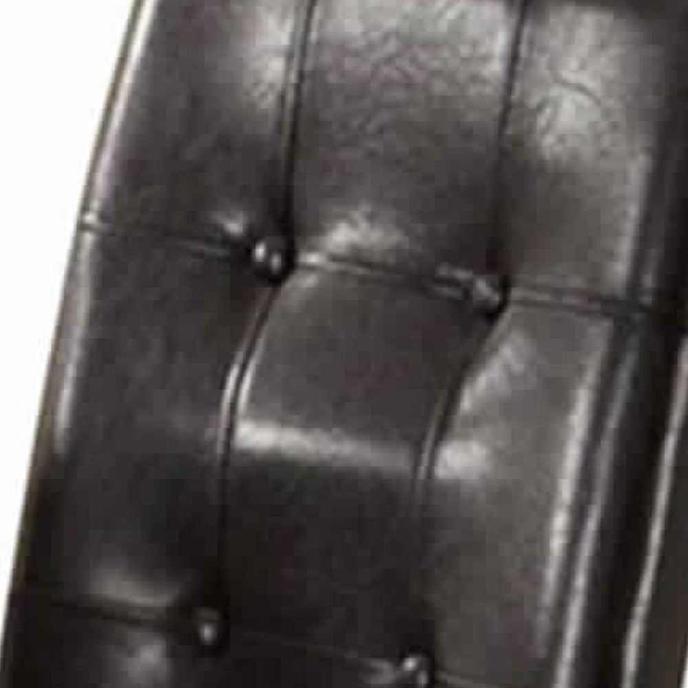 Dining Chair | Faux Leather Upholstery | Pine Frame | Set of 2 | Dark Brown PDX-F1078