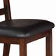 Side Chair | Solid Wood | Leather Seat | Set of 2 | Brown PDX-F1331