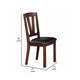 Side Chair | Solid Wood | Leather Seat | Set of 2 | Brown PDX-F1331