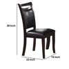 Dining Chair | Retro Style | Wood Frame | Dark Brown | Set of 2 PDX-F1388