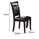 Dining Chair | Retro Style | Wood Frame | Dark Brown | Set of 2 PDX-F1388
