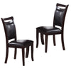 Dining Chair | Retro Style | Wood Frame | Dark Brown | Set of 2 PDX-F1388