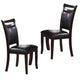 Dining Chair | Retro Style | Wood Frame | Dark Brown | Set of 2 PDX-F1388