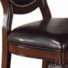 Dining Chair | Traditional Rubber Wood | Faux Leather | Set of 2 | Brown PDX-F1395