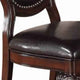 Dining Chair | Traditional Rubber Wood | Faux Leather | Set of 2 | Brown PDX-F1395