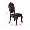 Dining Chair | Traditional Rubber Wood | Faux Leather | Set of 2 | Brown PDX-F1395