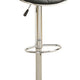 Leather Upholstered Bar Stool With Gas Lift Black Set of 2 By Casagear Home PDX-F1550