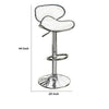 Modish Bar Stool With Gas Lift Espresso Brown And Silver Set of 2 PDX-F1563