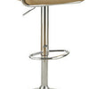 Arm Chair Style Bar Stool With Gas Lift Brown And Silver Set of 2 By Poundex PDX-F1568