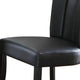 Dining Chair | Leather Upholstered | Poplar Wood | Set of 2 | Black PDX-F1591