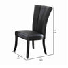 Dining Chair | Leather Upholstered | Poplar Wood | Set of 2 | Black PDX-F1591