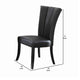 Dining Chair | Leather Upholstered | Poplar Wood | Set of 2 | Black PDX-F1591