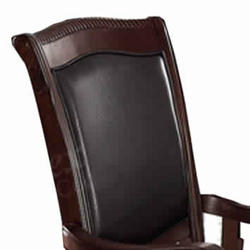 Old Style Rubber Wood Arm Chair Set Of 2 Brown By Casagear Home PDX-F1730