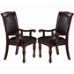 Old Style Rubber Wood Arm Chair Set Of 2 Brown By Casagear Home