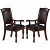 Old Style Rubber Wood Arm Chair Set Of 2 Brown By Casagear Home