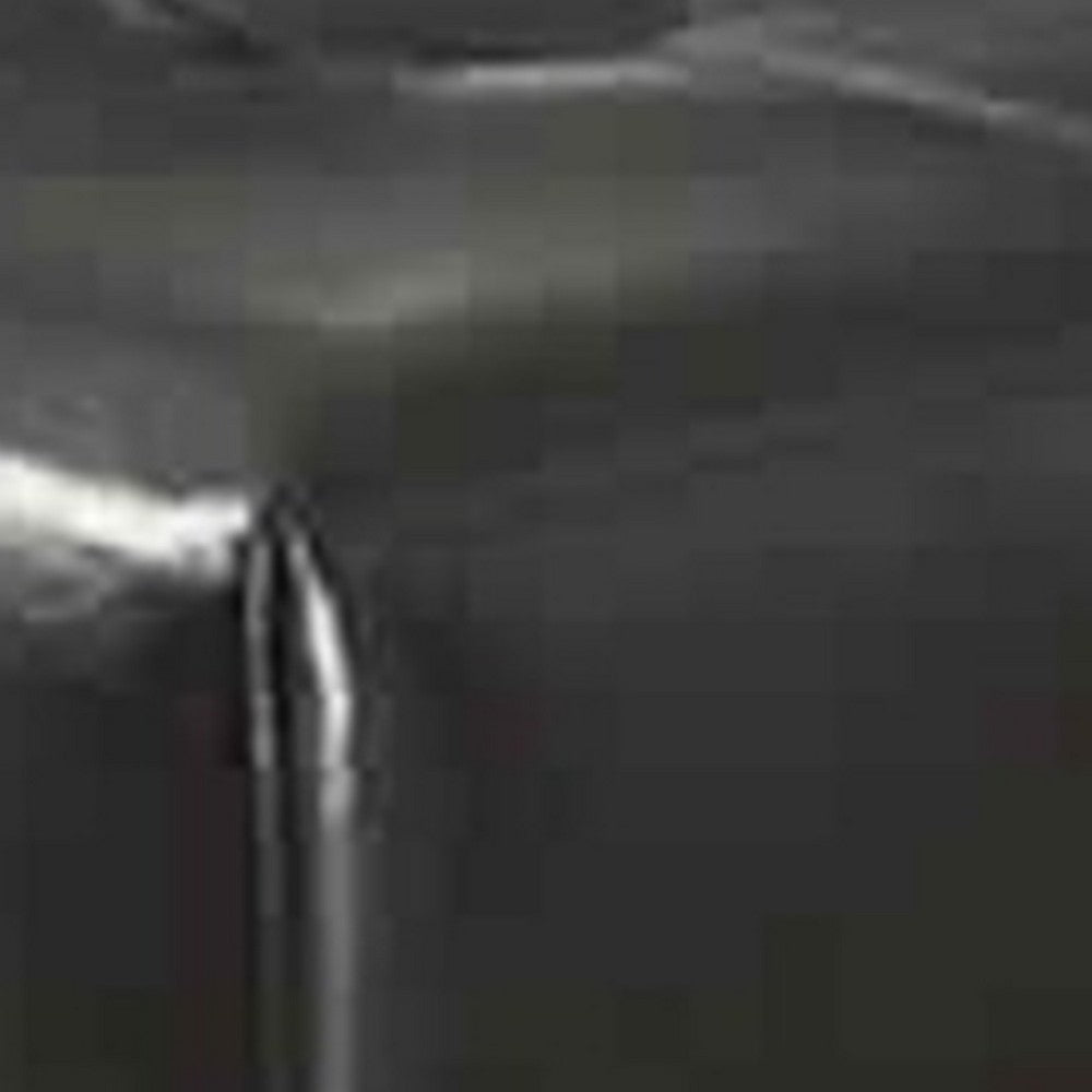 Wood Based High Bench With Tufted Seat Black and Brown