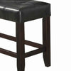 Wood Based High Bench With Tufted Seat Black and Brown