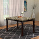 Dining Table | Pine & Faux Marble | Slick Finish | Brown