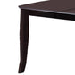 Rectangular Wooden Dining Table with Butterfly Leaf and Tapered Legs, Brown