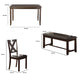 6 Piece Dining Table and Chairs Set | Rubber Wood | Espresso Brown PDX-F2297