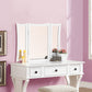 Modish Vanity Set Featuring Stool And Mirror White By Casagear Home