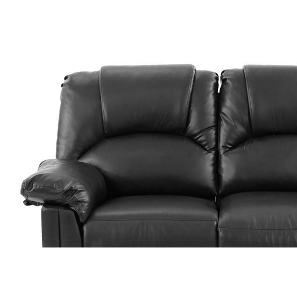 Reclining Loveseat | Bonded Leather | Black PDX-F6671