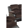 Padded Suede Faux Leather Reclining Loveseat Brown By Casagear Home PDX-F6695