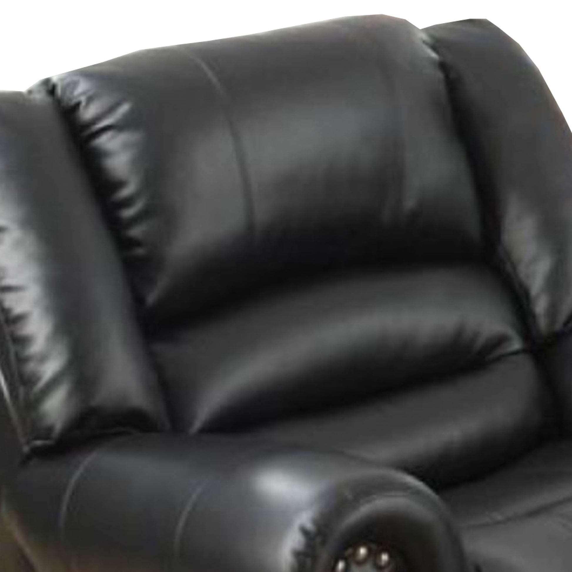 Immense Relief Bonded Leather & Plywood Recliner/Glider Black PDX-F6751