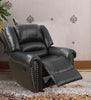 Immense Relief Bonded Leather & Plywood Recliner/Glider Black PDX-F6751