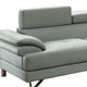 Modern 2Pc Curved Sectional Sofa with Adjustable Headrests Gray