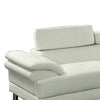 2 Piece Sectional Sofa | Faux Leather Upholstery | White