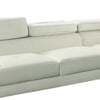 2 Piece Sectional Sofa | Faux Leather Upholstery | White