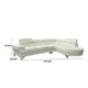 2 Piece Sectional Sofa | Faux Leather Upholstery | White