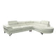Faux Leather 2 Piece Sectional In White