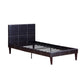 Leather Upholstered Bed With Slats, Brown By Poundex