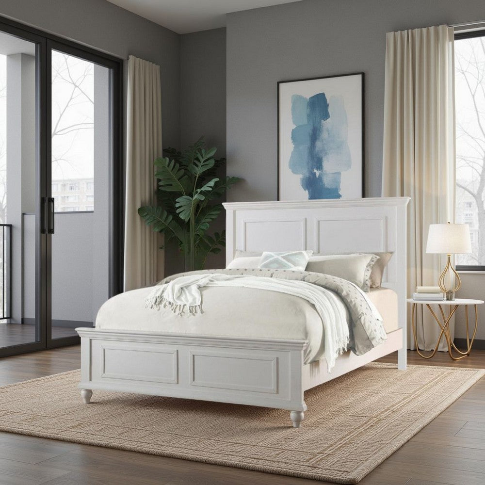 King Bed | Captivating Wood Frame | White