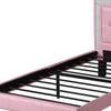 Twin Bed | Polyurethane | High Headboard | Pink PDX-F9375T
