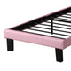 Twin Bed | Polyurethane | High Headboard | Pink PDX-F9375T