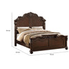 King Bed | Splendidly Carved | Dark Walnut & Veneer PDX-F9385EK