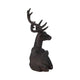 Aloe Sitting Deer Figurine Statue| Carved Buck Antlers | Brown |14"
