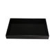 18" Decorative Accent Tray | Cutout Handles | Black Wood & Glass